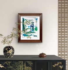 Standing Squirrel Figurative Abstract Expressionist 11×14 Paper Painting