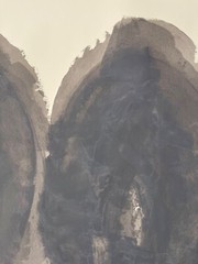 ABSTRACT ORIGINAL ACRYLIC ON PAPER PAINTING