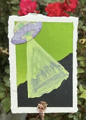 Angel Hutsell “Searching for Life” Signed Original Painting, UFO Space