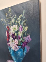 Original oil painting 11″x14″ Still life Flowers Floral bouquet Realism Wall art