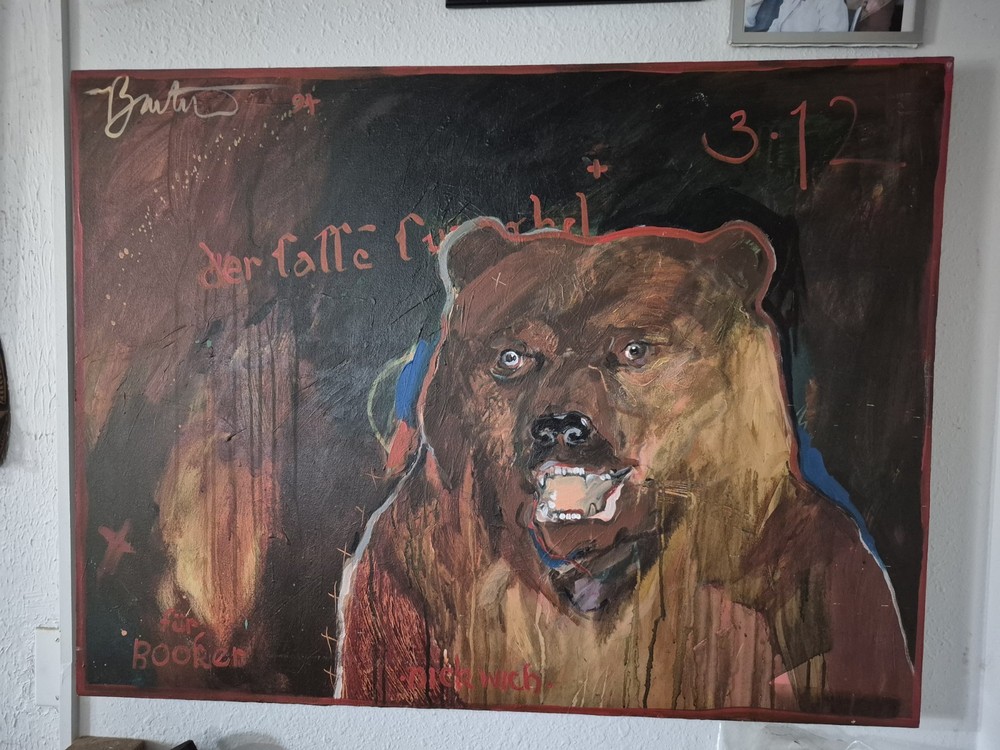 Rick Bartow – Bear For Booker Acrylic Painting