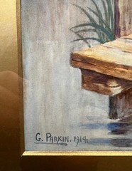 G E Parkin : Female Within River Landscapes , Signed And Dated 1914