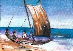 ACEO Original Art Card Watercolor Painting 100% Hand Painted
