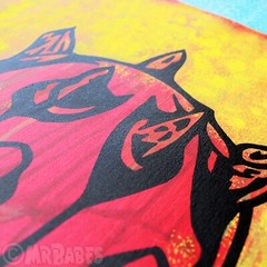 Star Wars: Darth Maul – Original Pop Art Painting By Babes Kopp – Movie Portrait