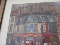 PARIS PAINTING 1954 EXHIBITED SAN FRANCISCO MUSUEM OF ART STREET SCENE MODERNIST