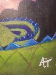 Baby Dragon 9×12 Canvas Paper