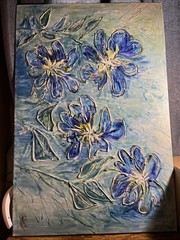 Textured art paintings original hand painted And Signed By Artist