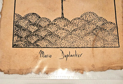 Signed Gojira Mario Duplantier Handmade Paper Art beige