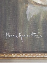 Vintage Oil Painting Floral Roses Signed Large 33.75 X 27.5 White Pink Green