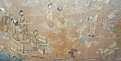 Antique Chinese silk tapestry , 18th cetury or earlier