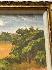 ANTIQUE PAINTING JO CAIN 1930’S WPA ARTIST Regionalism Farm Famous LANDSCAPE