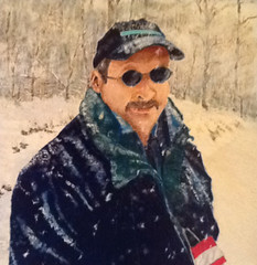 ORIGINAL SIGNED OIL PAINTING TITLED “HUNTSMAN” 24” X 20 1/2”