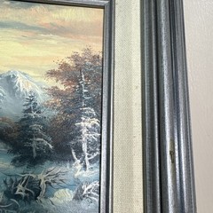 Framed Oil Painting Winter Landscape 15×13 Inch