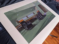 LAND OF THE GIANTS Movie Props CONCEPT ART PAINTING Sci-fi FIlm 1968 Spindrift