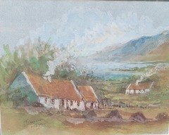 Artwork -Original Irish Painting -Dublin, Ireland – matted & framed