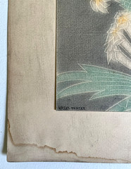 Antique Signed Hazel Frazee Textured Watercolor Painting