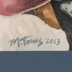 Michael Towns Original Watercolor Painting California Field Workers Harvest…