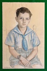 Original JOSEPH MARGULIES (1896-1984) Pastel PORTRAIT Signed AUSTRIA Vintage