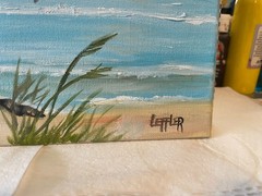 11 x 14 Origina Oil Painting on Canvas……“The Beach“