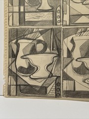 Mid Century Painting Study Drawing Still Life Cubist Cubism Modernism Jo Cain