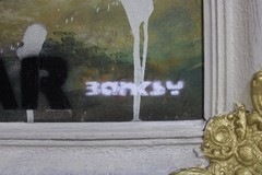 Banksy – “Wrong War” Oil on Canvas, Artist Frame, Good Condition