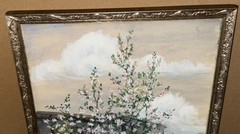 Lovely 1936 Watercolor painting GardenSt. Paul Minnesota 12 7/8″ by 9 3/4″
