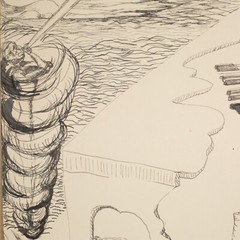 Mid-century Pen Art Work by June King c.1970-1979