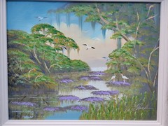 Al Black, Florida Highwaymen, Oil On Masonite Painting