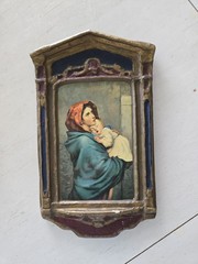 Vtg Florentine Regal Art Co. Chicago USA Gesso Pic Madonna Of The Streets Repro