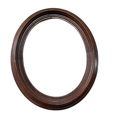 Vtg Wood Oval Frame Oil Painting 11″x13″Canvas Wall Art Antique Hang