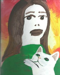Lilly with Herman by William Mayer new york artist surreal impressionist