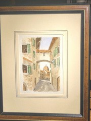 Matted and Framed Original Watercolor Florence „Duomo“ By Ben Clark