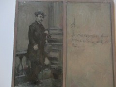 MYSTERY ARTIST VINTAGE IMPRESSIONIST AMERICAN PORTRAIT WPA STYLE FAMOUS PEOPLE
