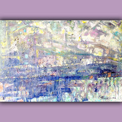 Serene Mountain Landscape Oil Painting Textured on Canvas Wall Art 16×24