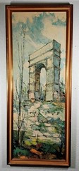 MCM 70’s Washington Square Park Al Ruiz Framed Lithograph 42.5″ X 17.5″