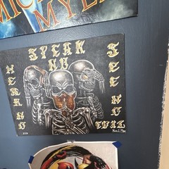 Hear No Evil, Speak No Evil, See No Evil Hand Painted Only One Painted By Me 1/1