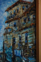 FRAMED ORIGINAL OIL VIEW OF COLONIAL SANTIAGO, ORIENTE, CUBA ARTIST: HECTO VIDAL