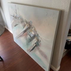 ORIGINAL Signed LEE REYNOLDS‘ Early Unique ABSTRACT EXPRESSIONIST 4 x 5 feet