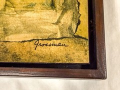 [E650] Original Seymour Sy Grossman b1933 d2015 Painting on board wood frame