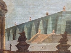 Antique Neoclassical 18th Century Landscape Oil Painting by Huberto Robert (x2)
