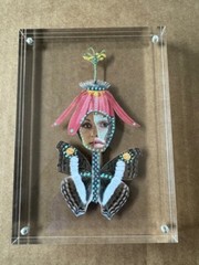 Judith Supine original Butterfly collage #3 – in acrylic frame 1/1 hand signed