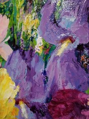 Painting Irises 17.7″x 13.7″Canvas Acrylic 2024 Shipping From Ukraine