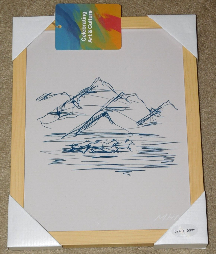 MOUNTAINS by MORGAN HARPER NICHOLS 10″ x 13″ FRAMED WALL DECOR / CANVAS (NEW)