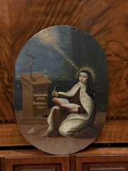 Santa Teresa de Ávila Spanish oil on copper 17th century