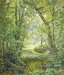 Landscape Forest Art Giclee Printed Oil Painting Print