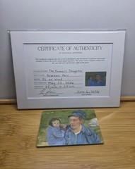 ACEO Signed Original Farmer Painting | Oil On Wood | Dad And Daughter Farmer