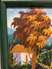 Vibrant Haitian Village Original Signed Painting, Cultural Fine Art Decor Gifts