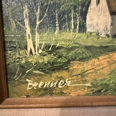 Brenner Signed Framed Oil Painting La petite maison Landscape 1973