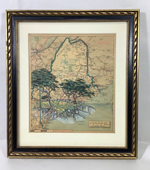 11 5/8″ x 13″ Framed Oriental Brush Painting Maine Artist „Jacqueline Tuttle“
