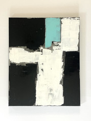 Original Retro Inspired Brutalist Hard Edge NY Style Modern Art 24×30 PIRATE